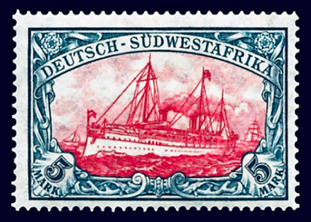 Briefmarke kaiserliches Schiff Hohenzollern