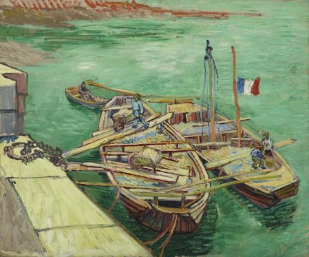 Vincent van Gogh, Les bateaux amarrés, 1888