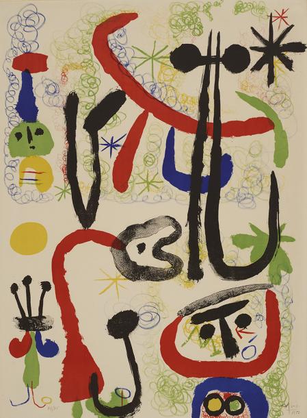 Joan Miró, Personnages et animaux, 1950