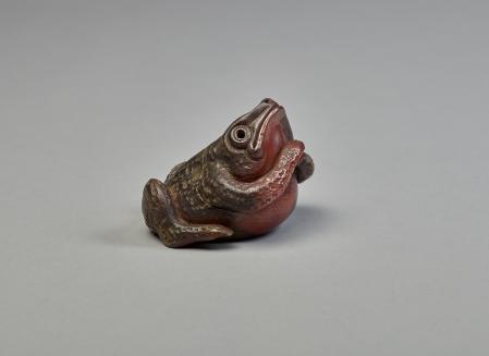 Japan, Anonym Räucherdose in Form einer Kröte, 19. Jh.