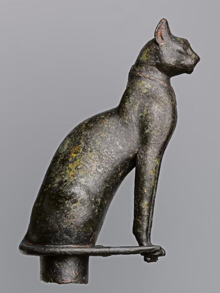 Ägypten Statuette einer sitzenden Katze, ptolemäische Zeit, 664-30 v. Chr.