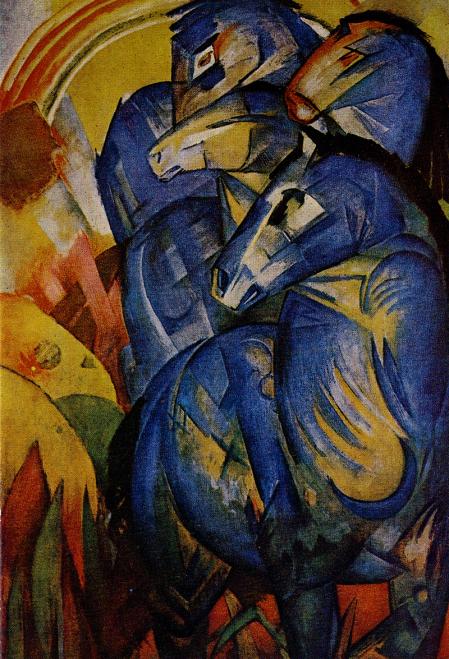 Franz Marc, Der Turm der blauen Pferde, 1913 (Verbleib unbekannt)